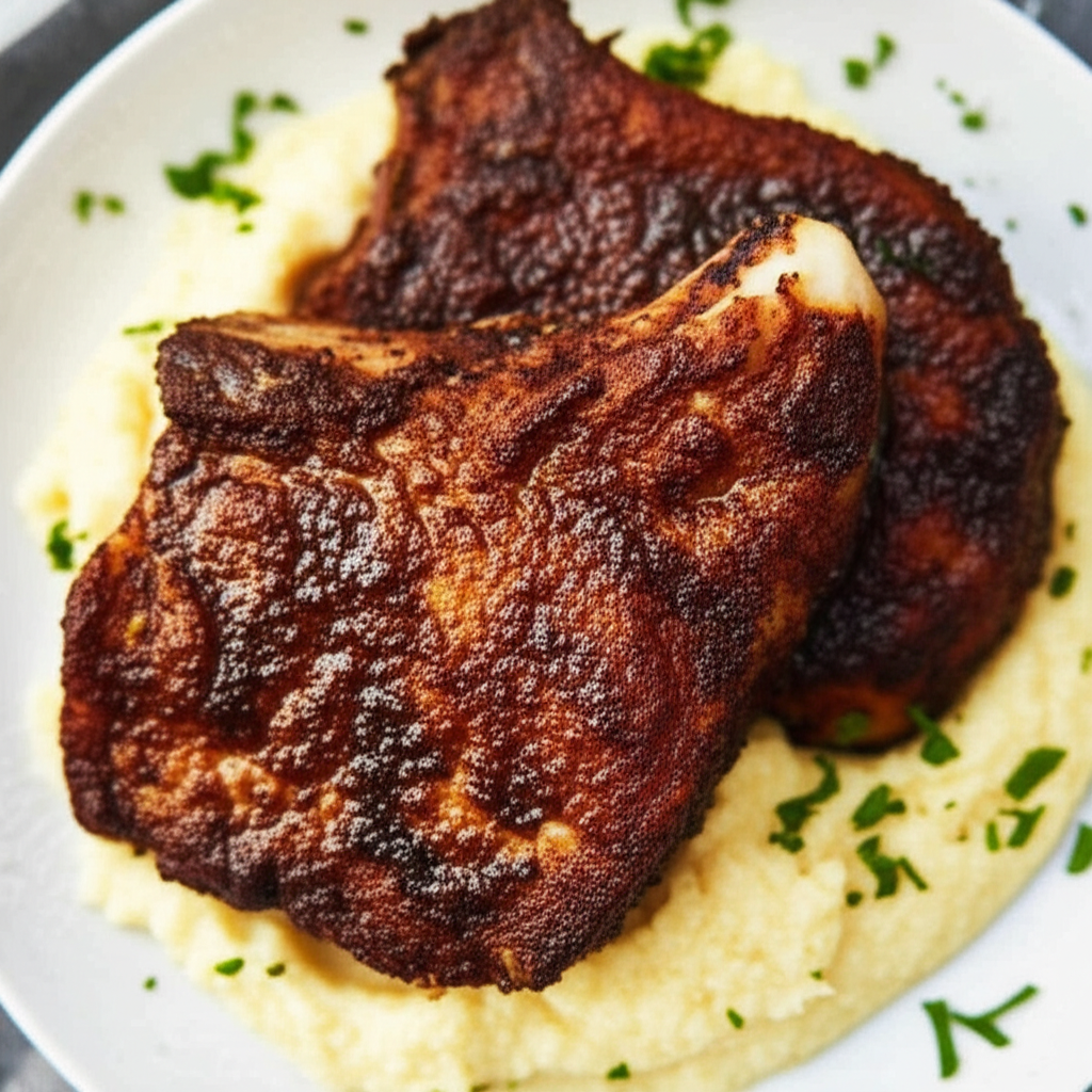 Barbecue Rubbed Pork Chops image