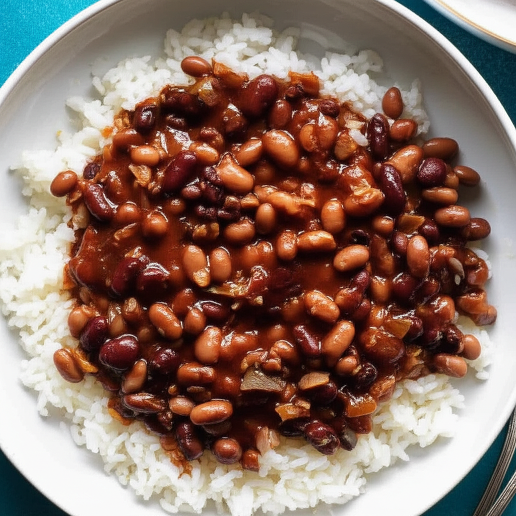 Barbecued Beans And Rice image