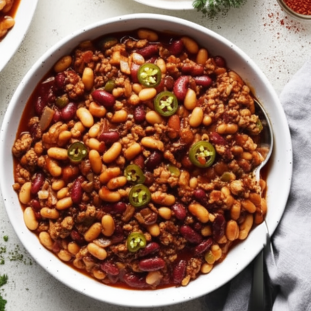 Barbecued Beans With Ground Beef image