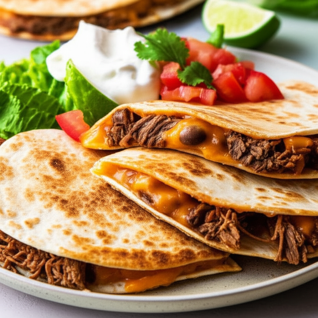 Barbecued Beef Quesadillas image