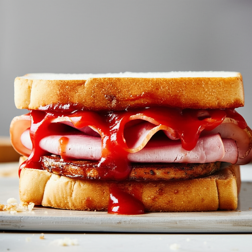 Barbecued Bologna Sandwich image