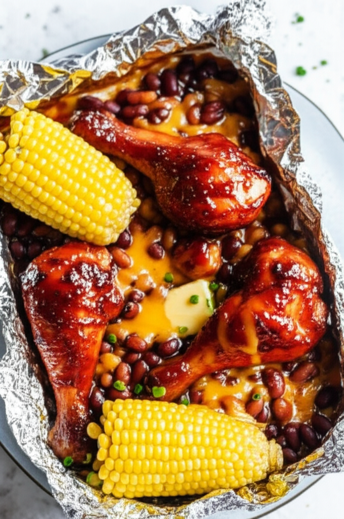 Barbecued Chicken In Foil image