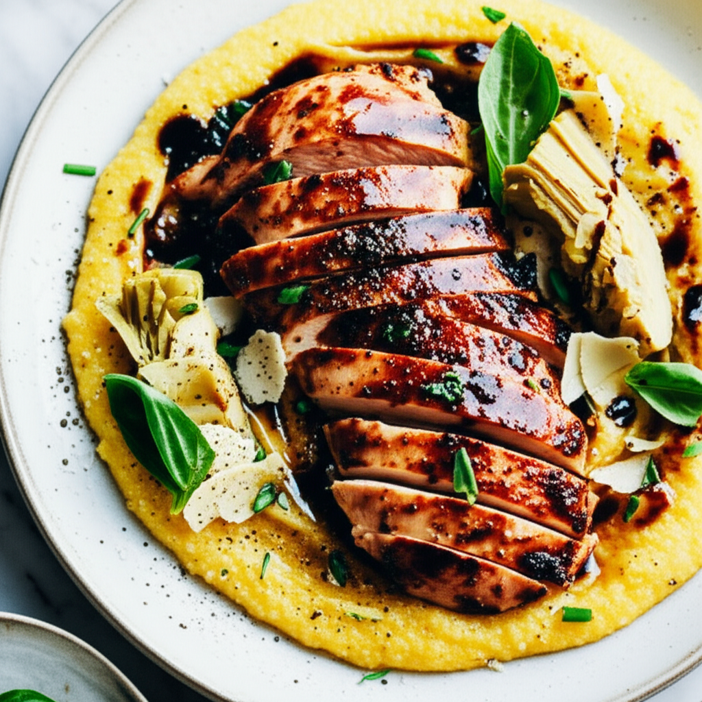 Barbecued Chicken Polenta image