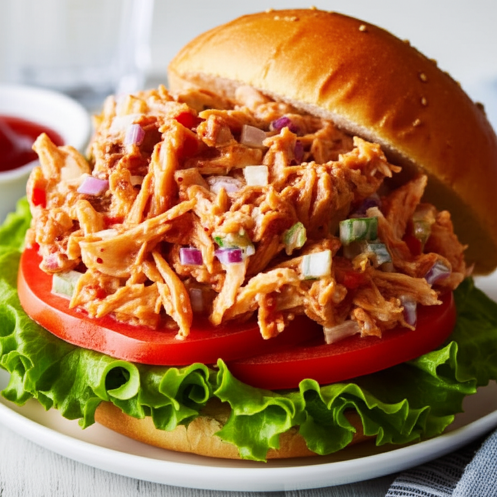 Barbecued Chicken Salad Sandwiches image