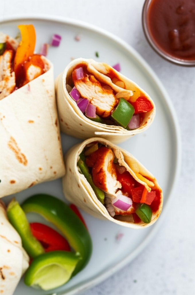 Barbecued Chicken Wraps image