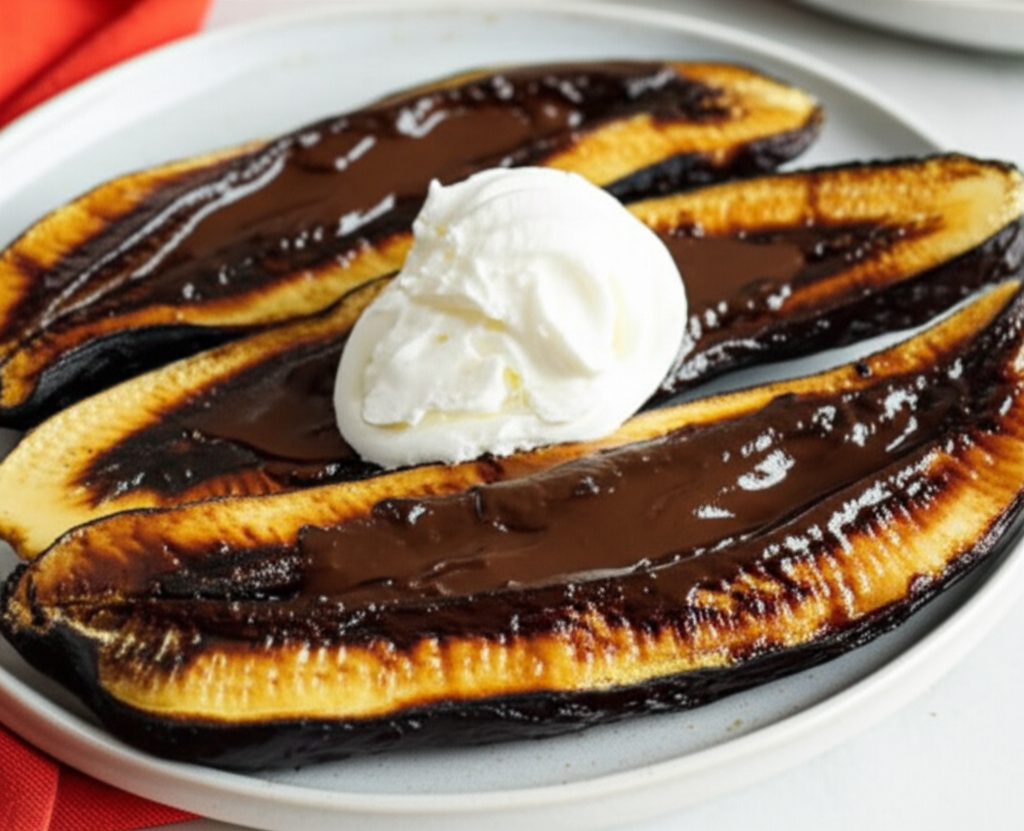 Barbecued Chocolate Stuffed Bananas image