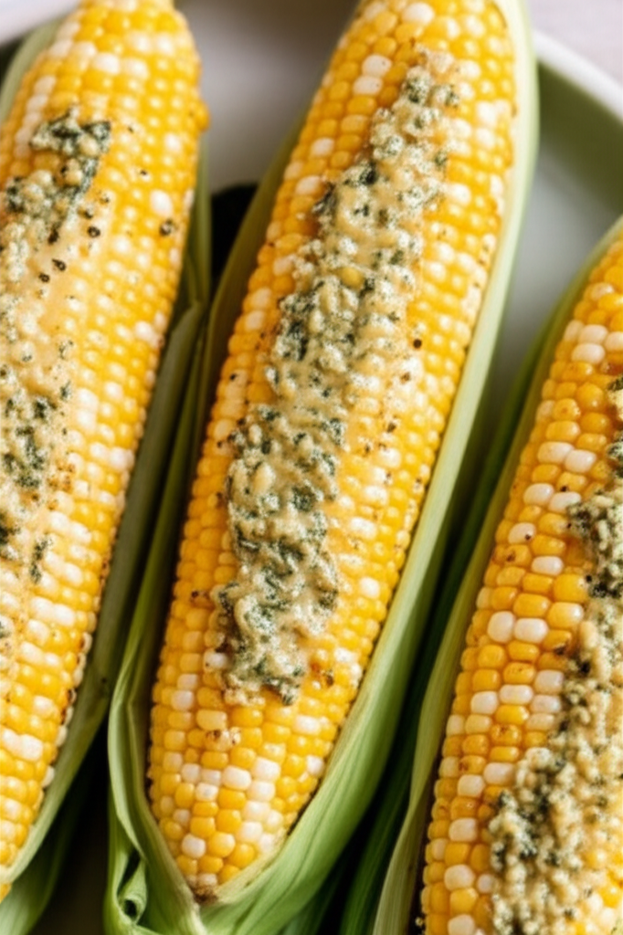 Barbecued Corn With Roasted Garlic Butter Bbq image