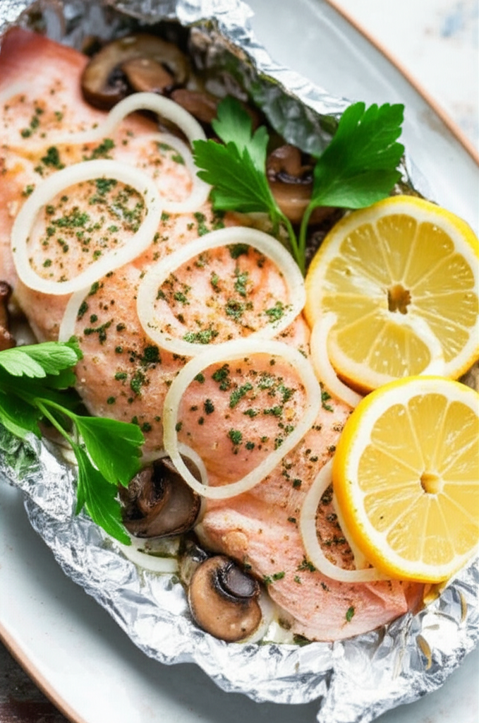 Barbecued Fish In Foil image