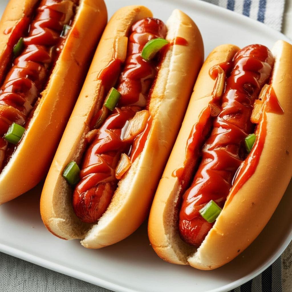 Barbecued Hot Dogs image