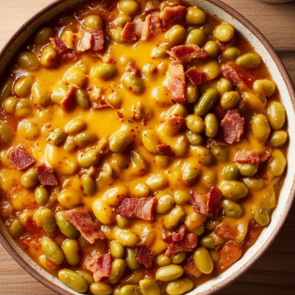 Barbecued Lima Beans Baked image