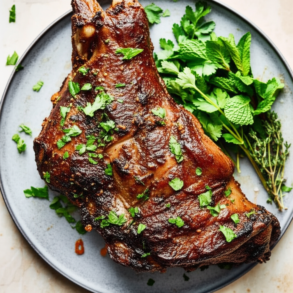 Barbecued Middle Eastern Lamb image