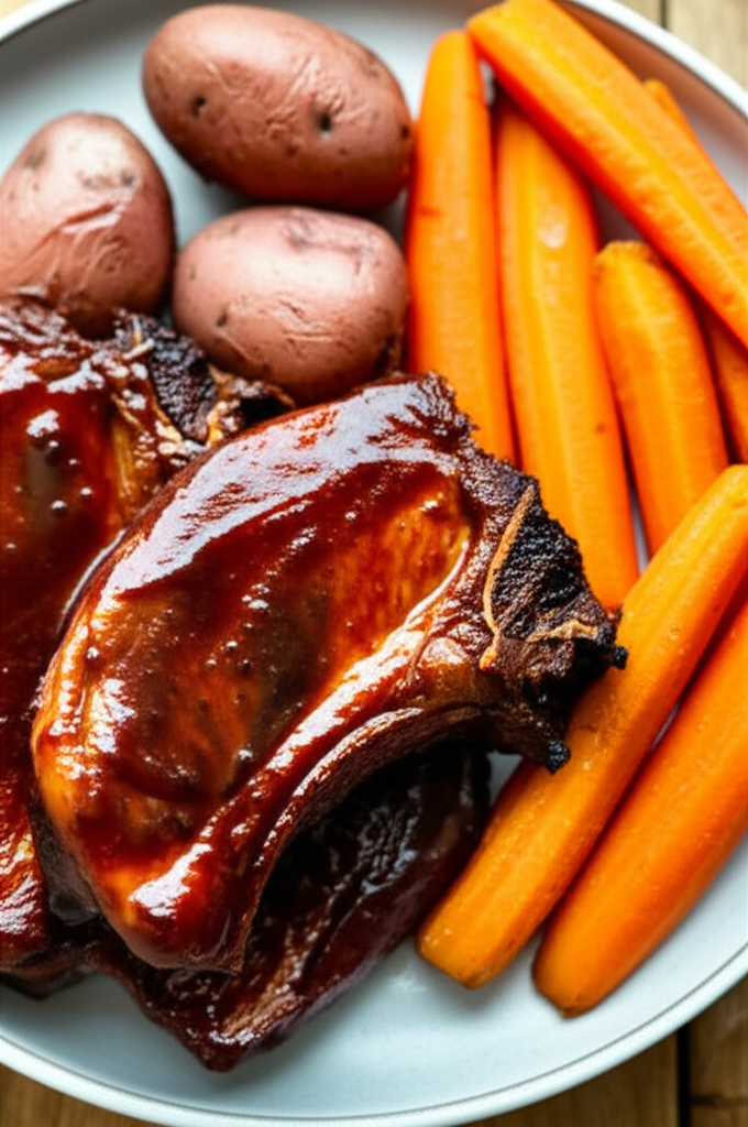 Barbecued Pork Chops Supper image