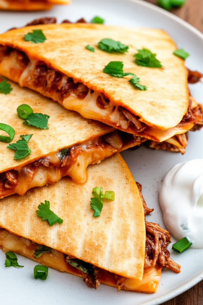 Barbecued Pork Quesadillas image