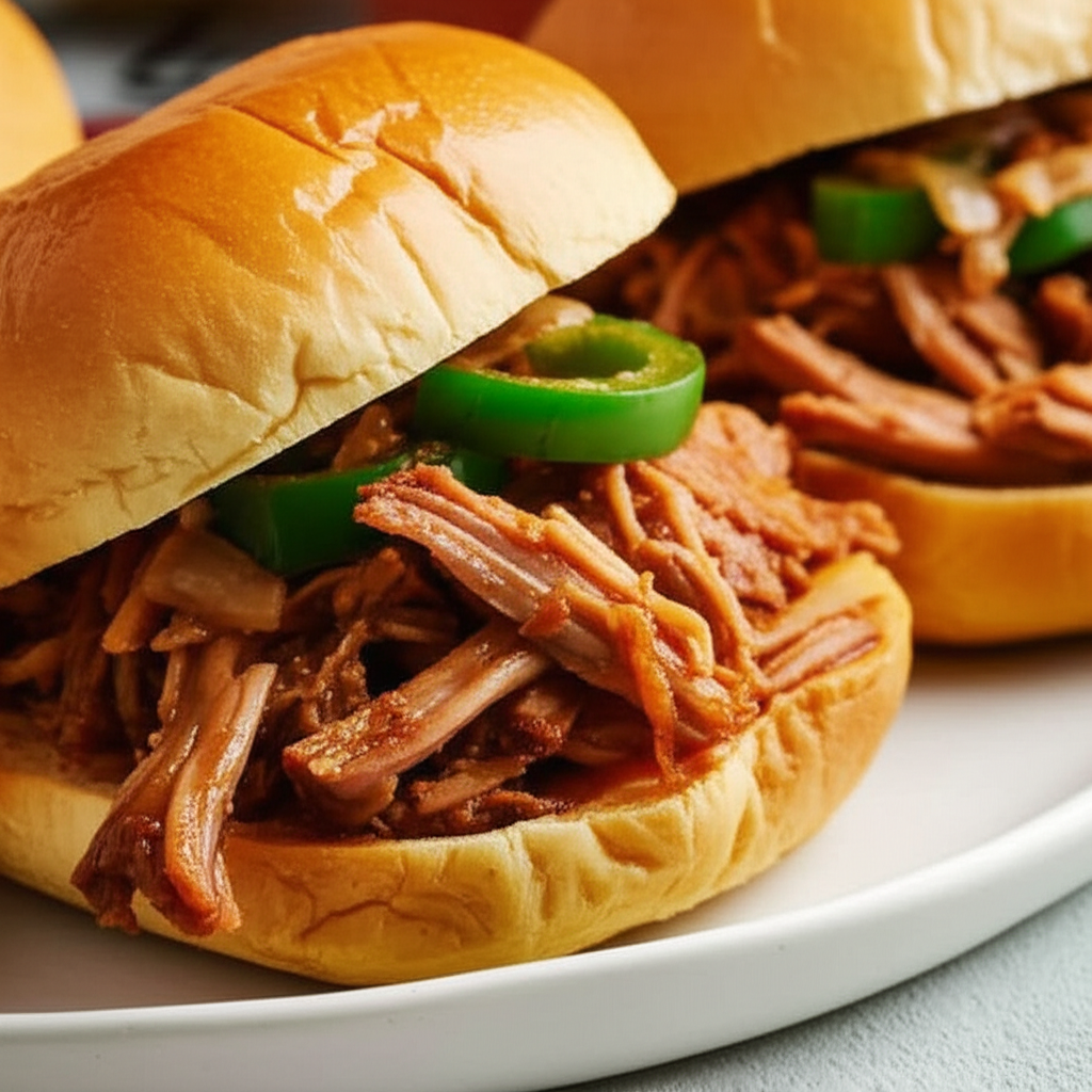 Barbecued Pork Sandwiches Crockpot image