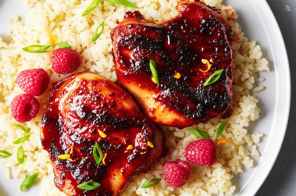 Barbecued Raspberry Hoisin Chicken image