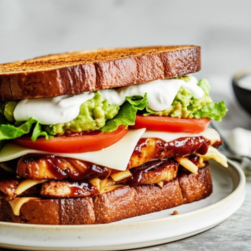 Barbecued Santa Fe Chicken Sandwich image