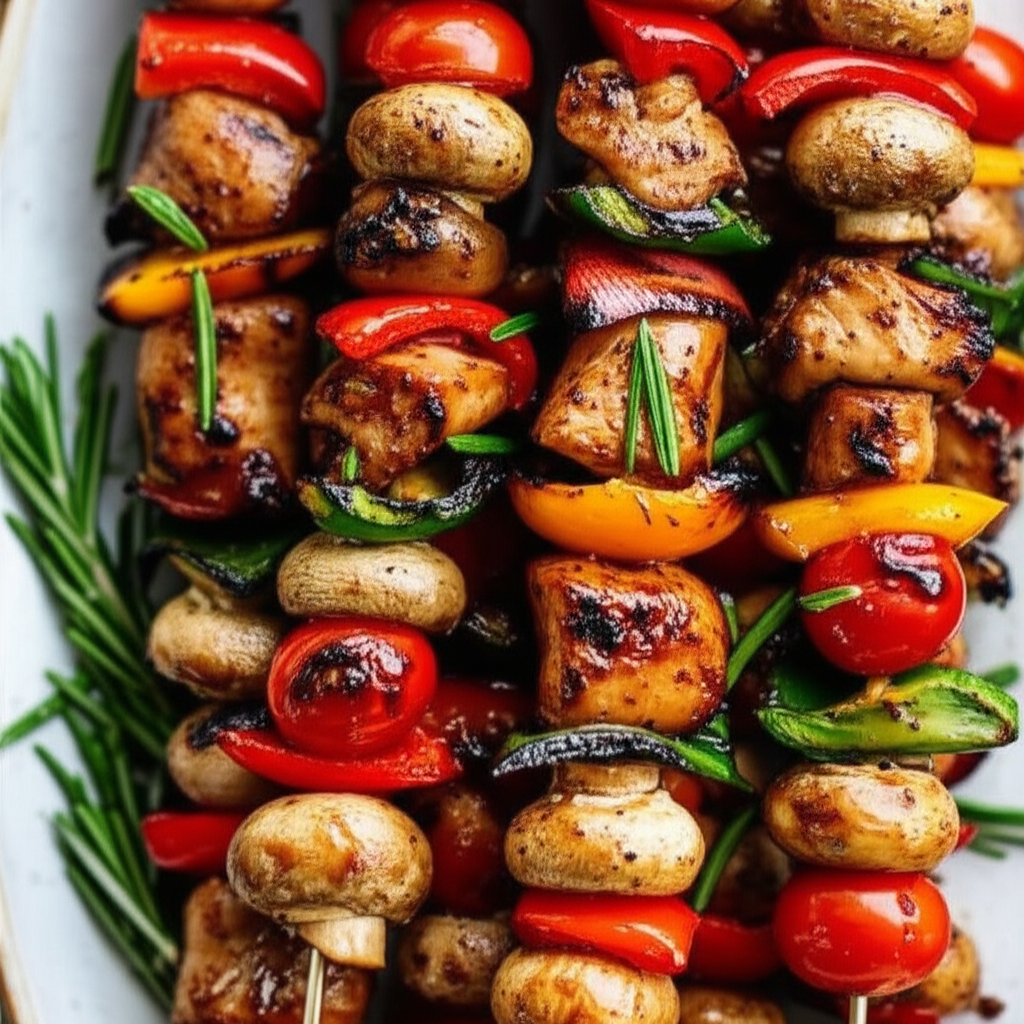 Barbecued Skewered Chicken image
