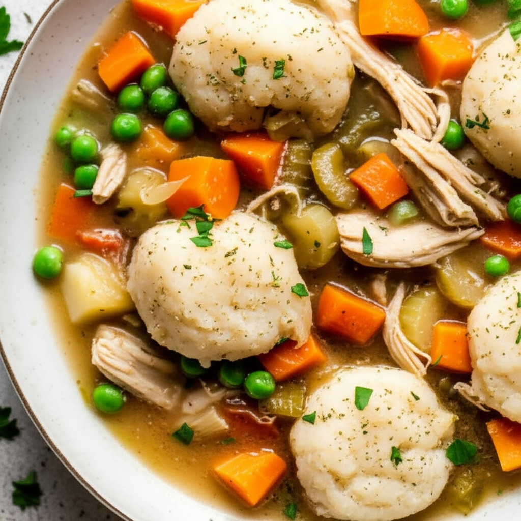 7 Vegetable Chicken Stew With Dumplings image