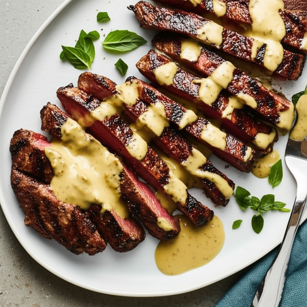 Barbecued Steak Dijonnaise image