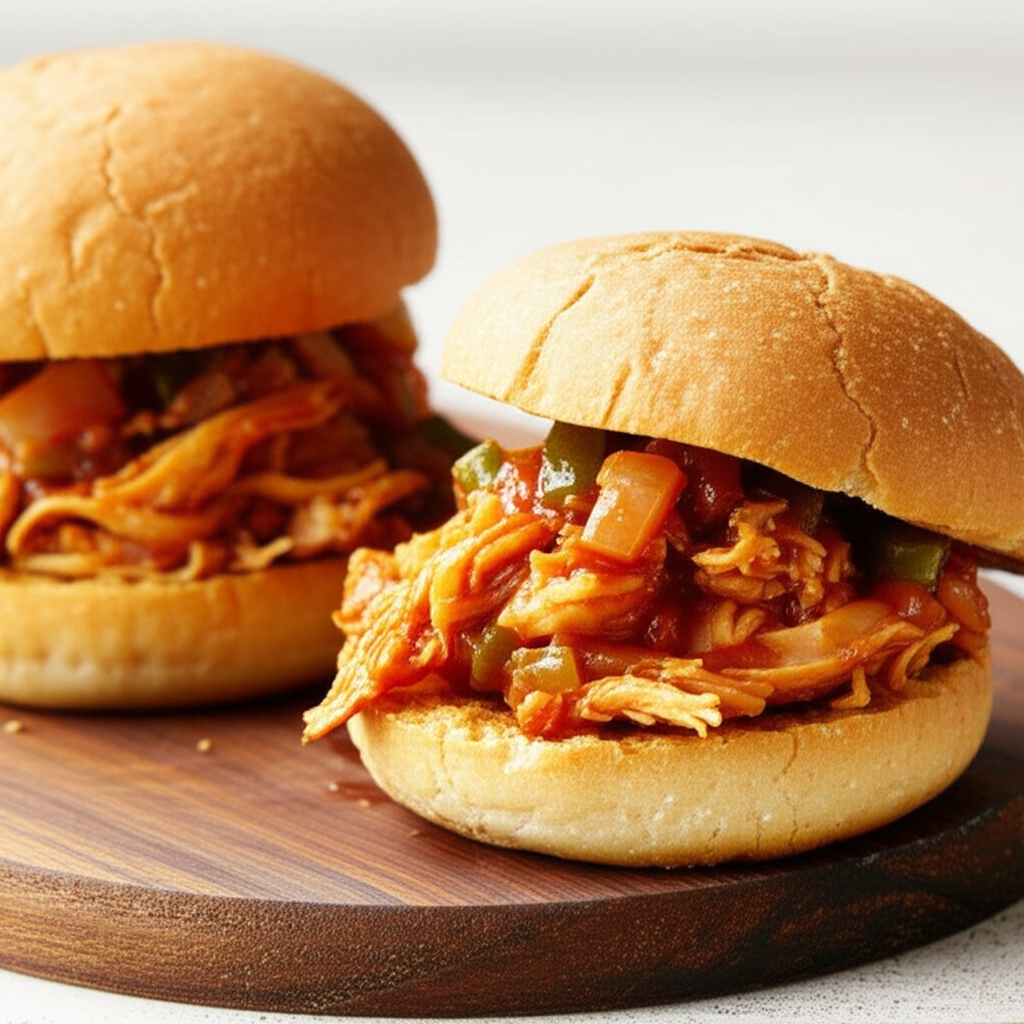 Barbecued Turkey On A Bun image