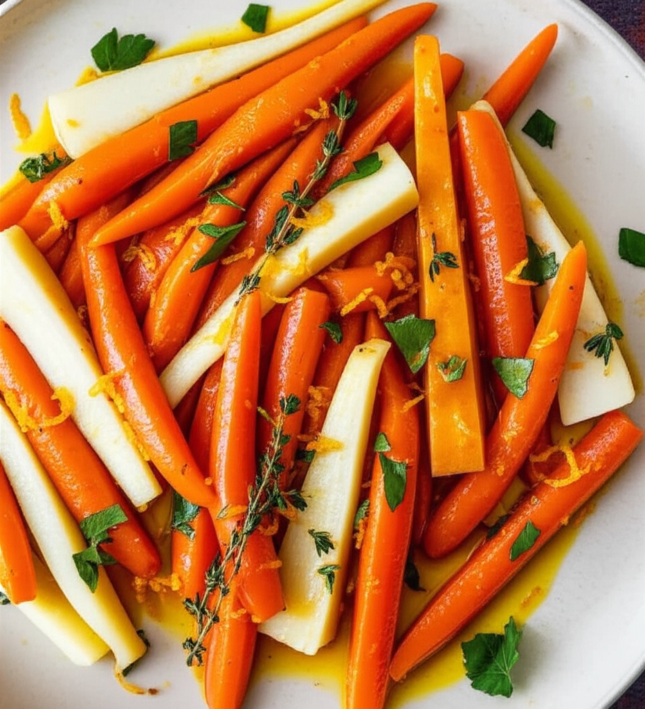 Barefoot Contessa Orange Braised Carrots And Parsnips image