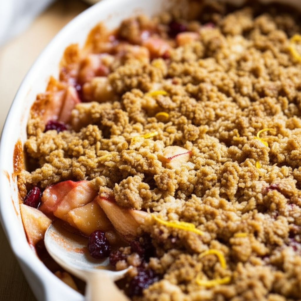 Barefoot Contessa's Apple Pear And Cranberry Crisp image