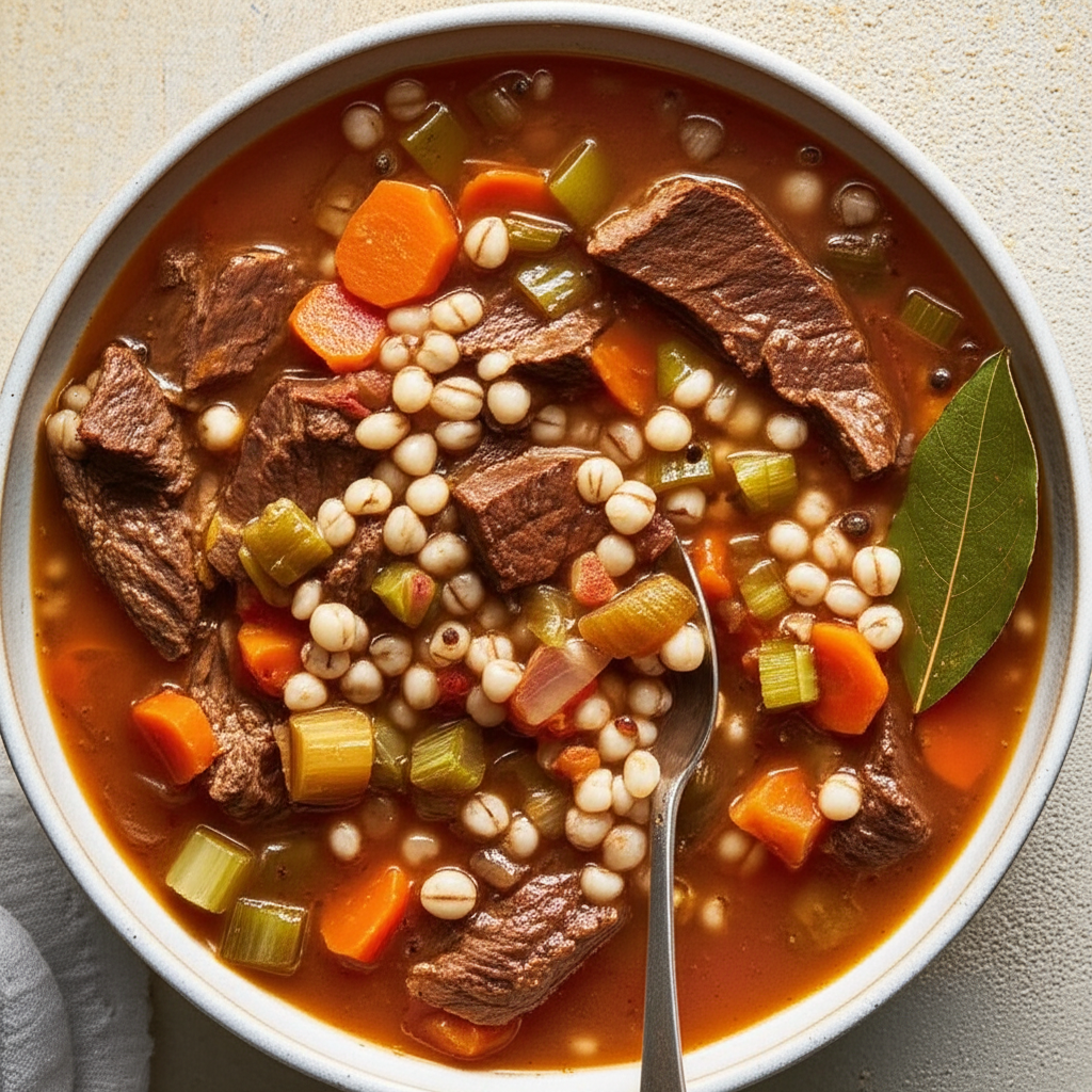 Barley And Beef Soup image