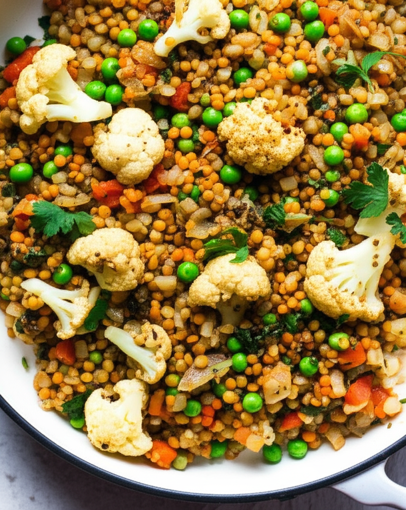 Barley And Red Lentil Pilaf image