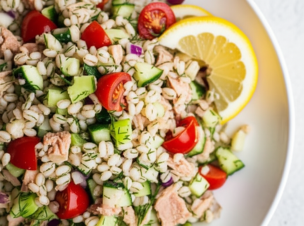 Barley And Tuna Salad With Lemon And Dill image