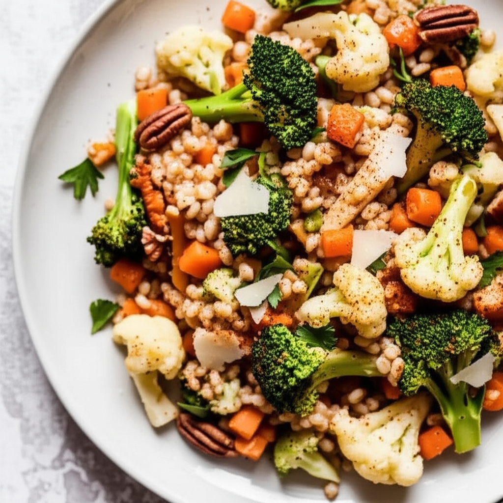 Barley Risotto With Roasted Vegetables image