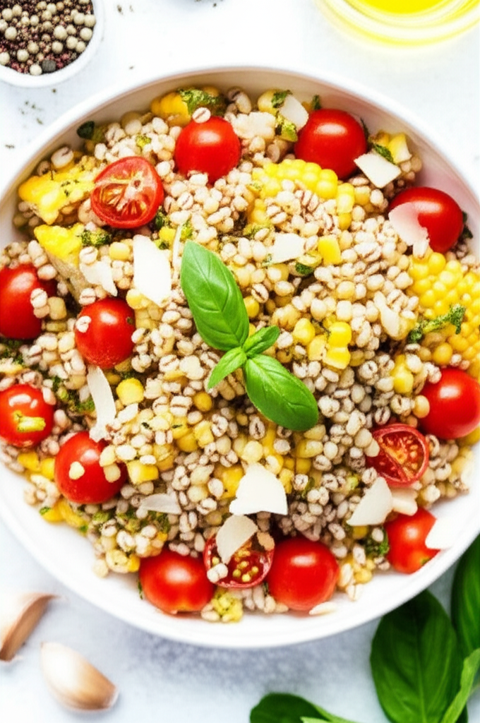 Barley Salad With Tomatoes And Corn image