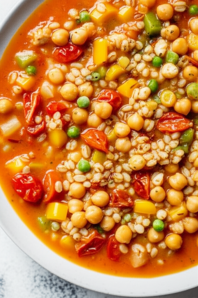 Barley Stew With Saffron And Chickpeas image