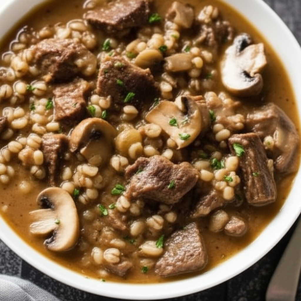Barley Stroganoff Stew image