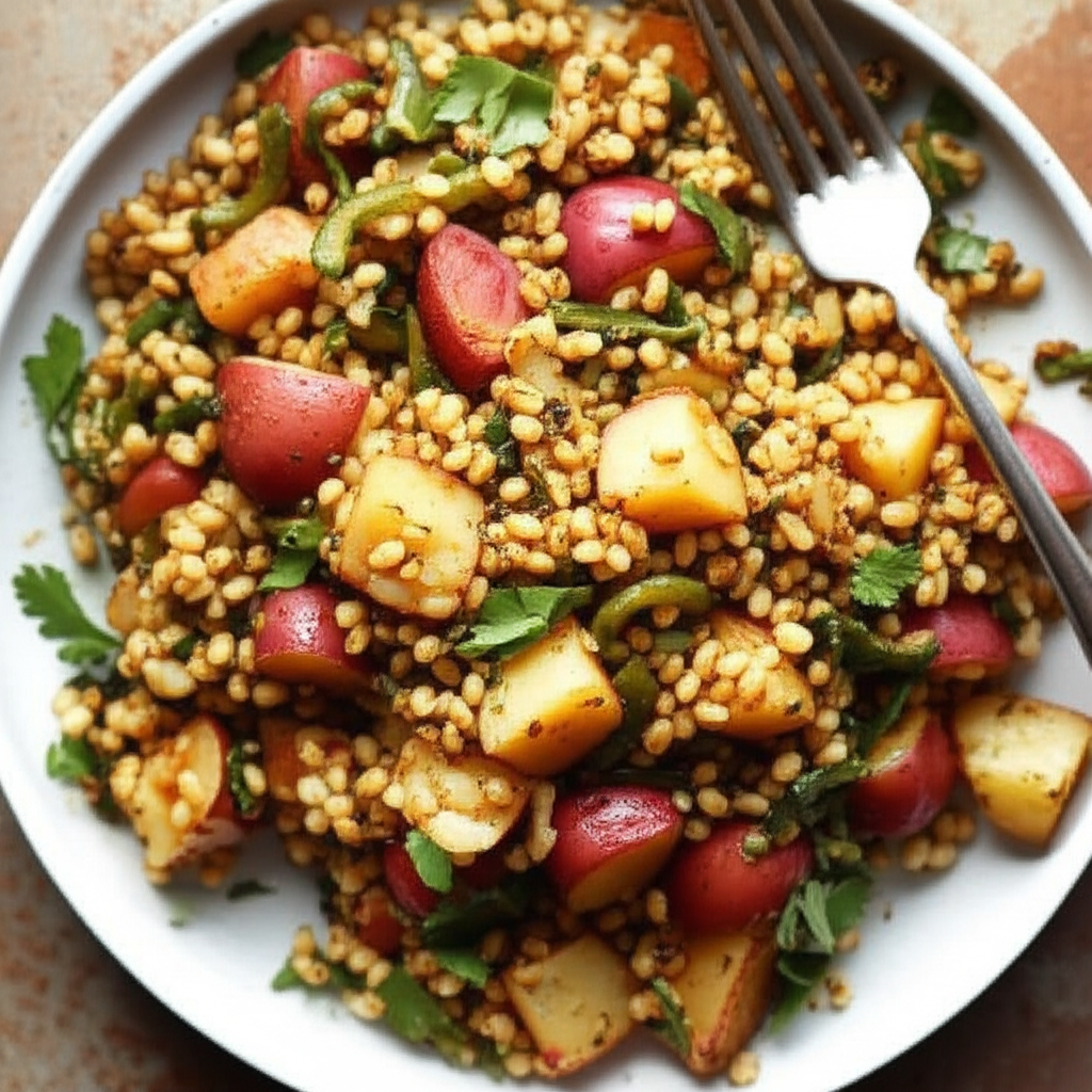 Barley With Peppers And Potatoes image