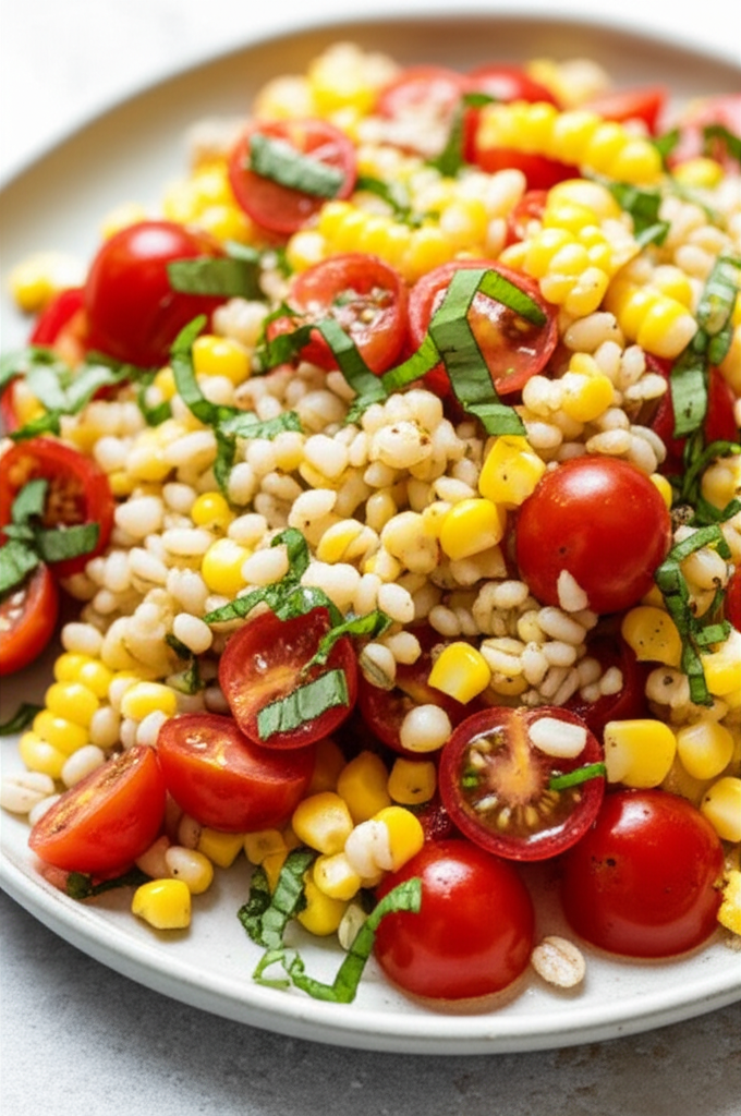Barley Corn And Cherry Tomato Salad image