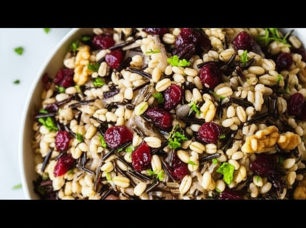 Barley Wild Rice And Cranberry Pilaf image