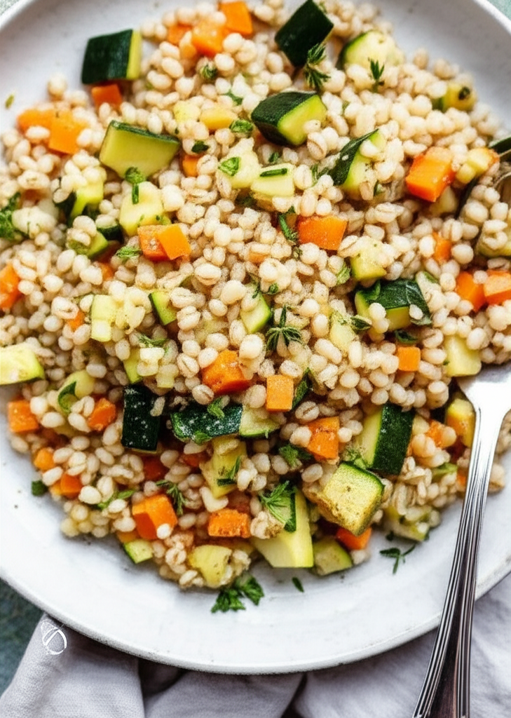 Barley Zucchini Pilaf image