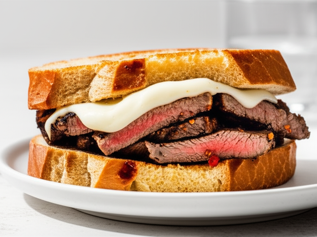 Barros Luco Chilean Beef Steak Sandwich image