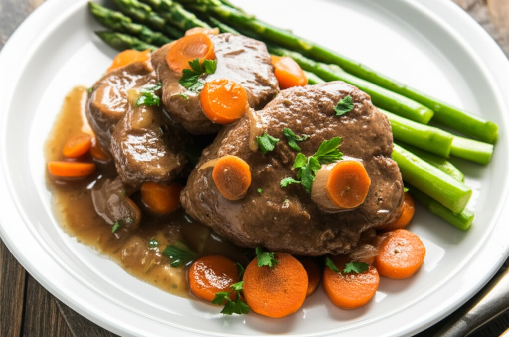 Barvarian Veal With Asparagus image