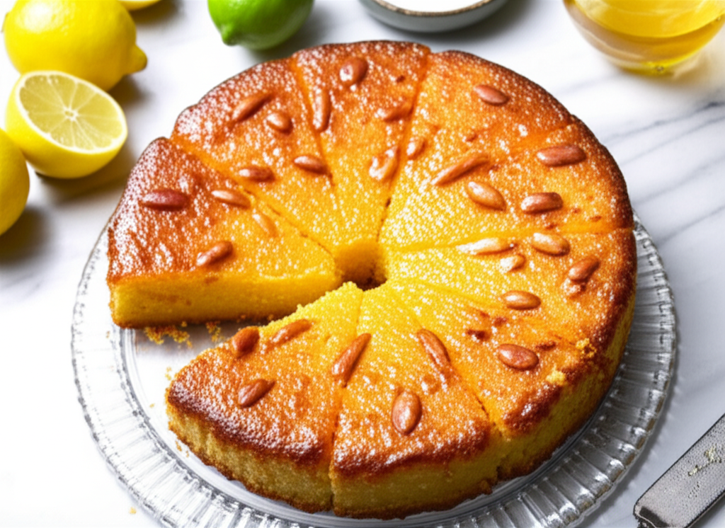 Basboosa Suji Cake Arabic Semolina Cake image