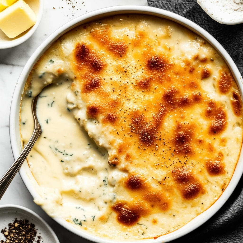 Basic Bechamel White Sauce With Variations Including Au Gratin image