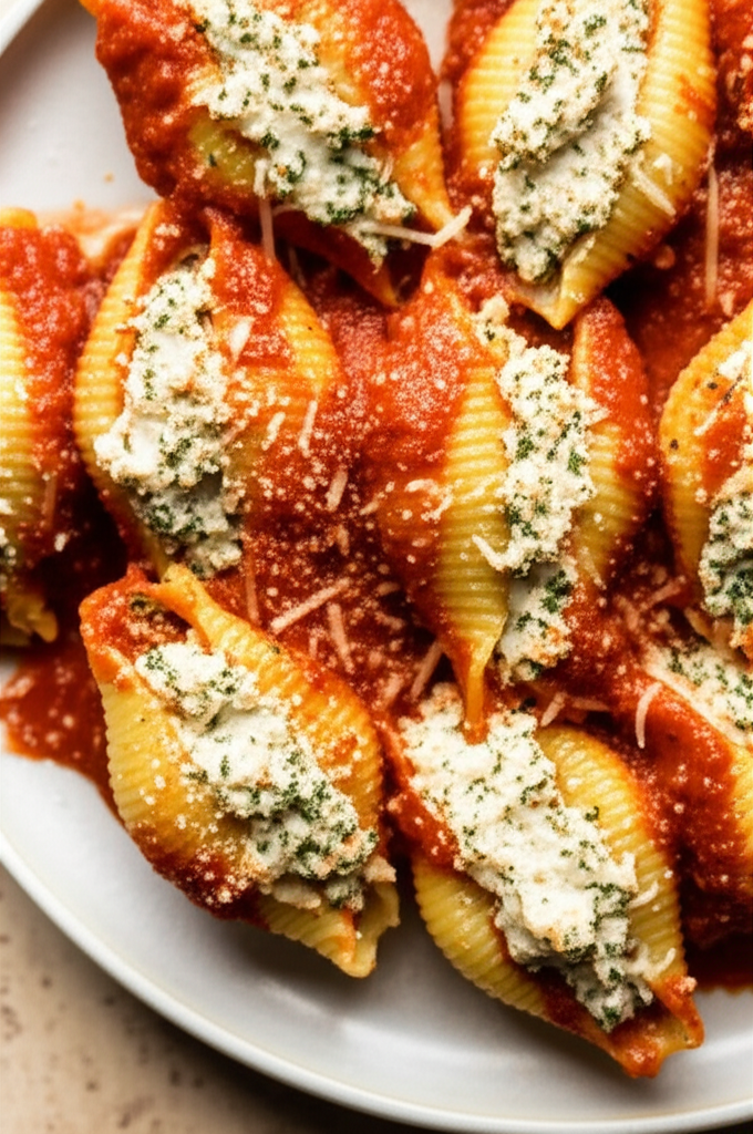 Basic Cheese Filled Stuffed Shells Oamc image