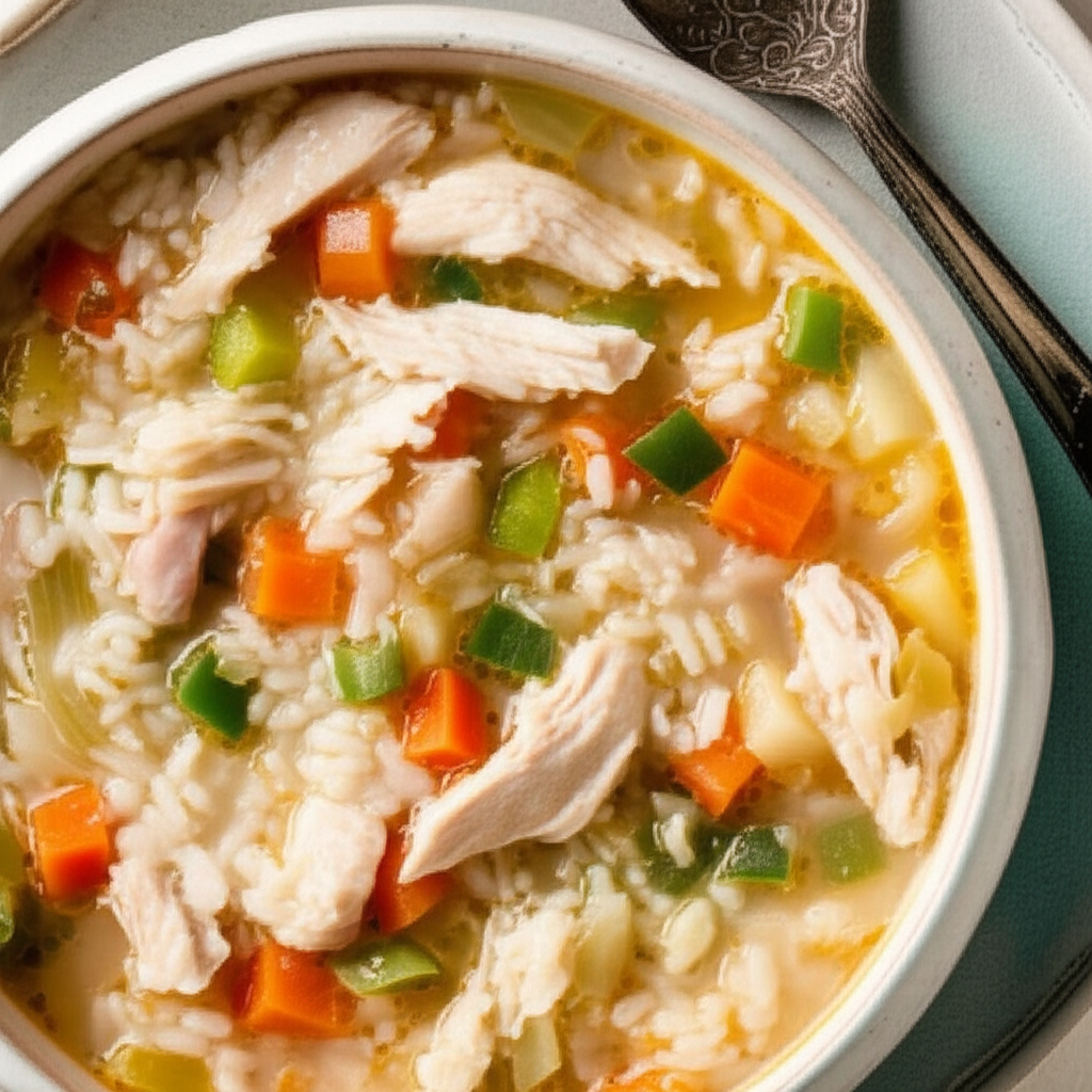 Basic Chicken And Rice Soup image
