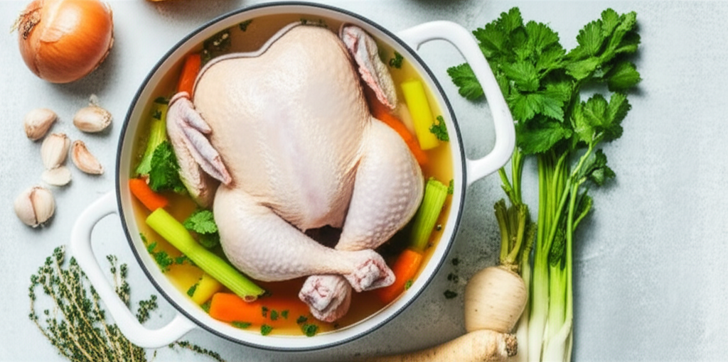 Basic Chicken Soup Stock image