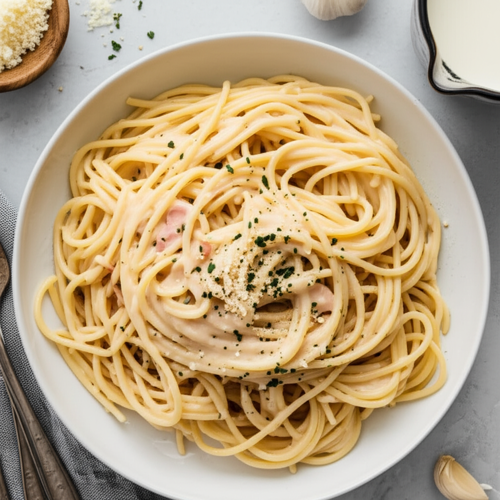 Basic Cream Sauce Pasta image