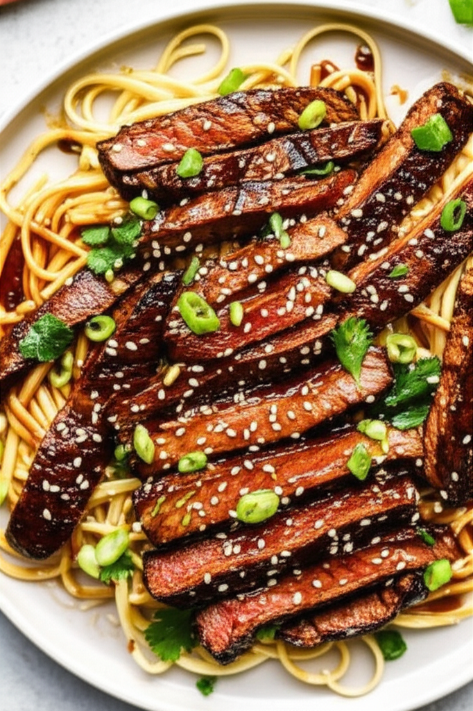 Sesame Garlic Sirloin Steak image