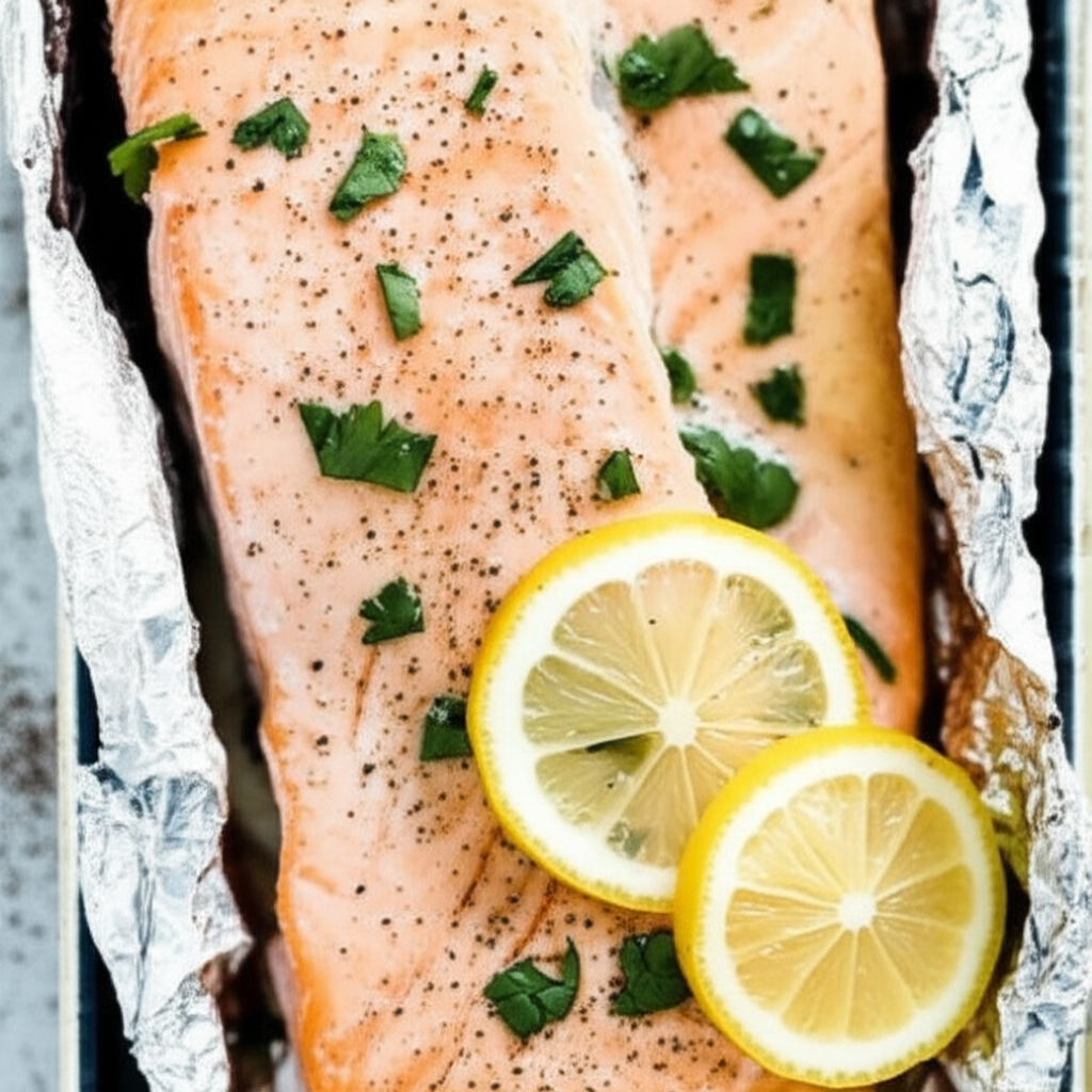 Basic Salmon Packet Baked image