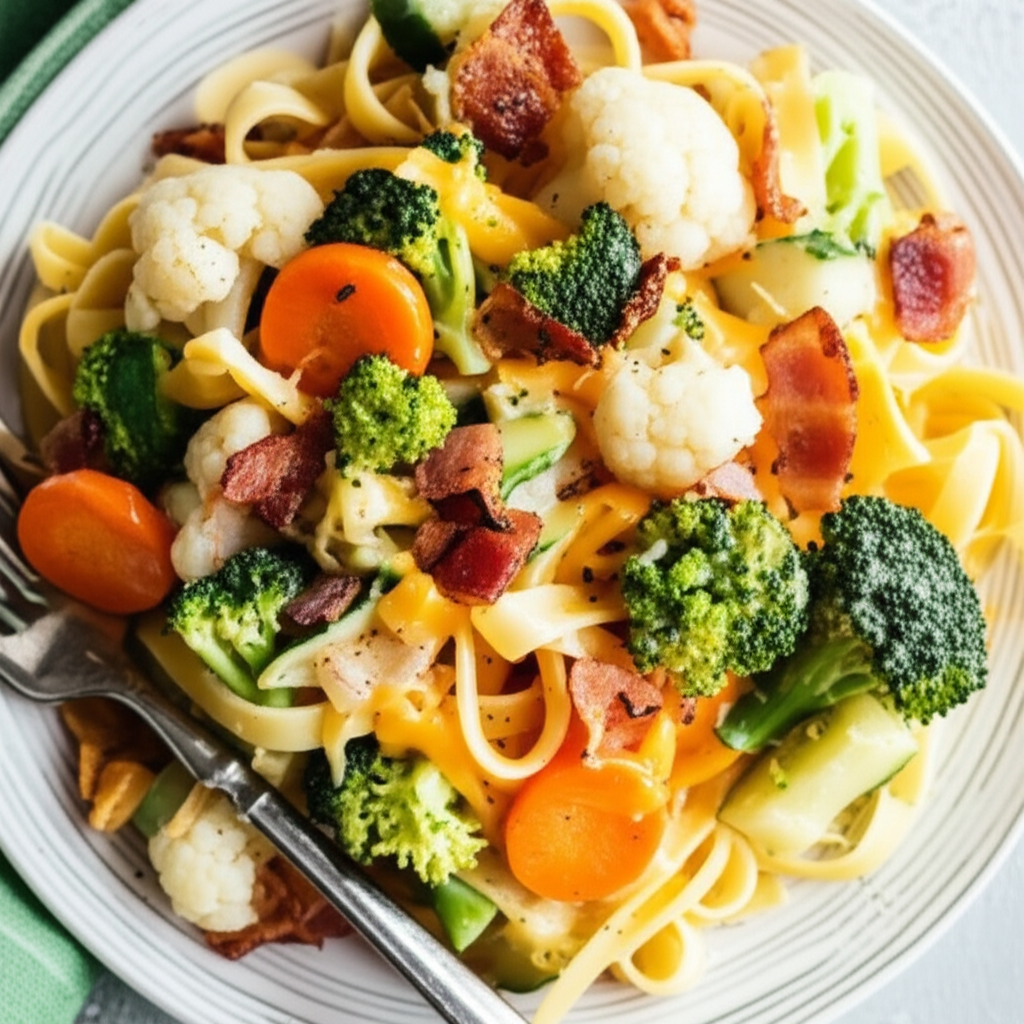 Basic Vegetable Fettuccini image