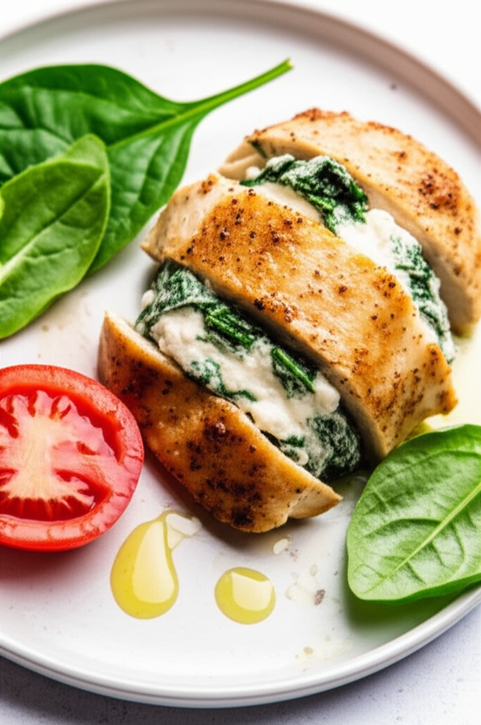 Basil Feta Stuffed Chicken Breast image