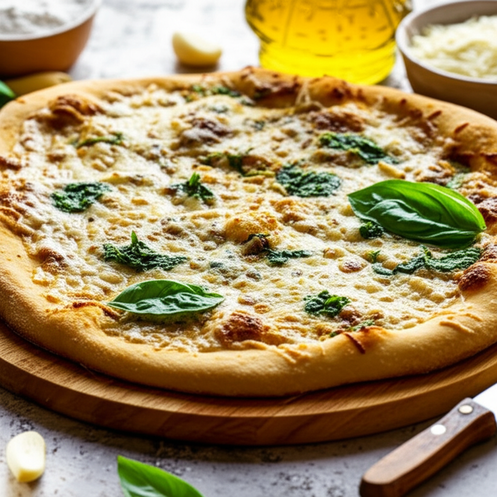 Basil Garlic Pizza Dough Abm image
